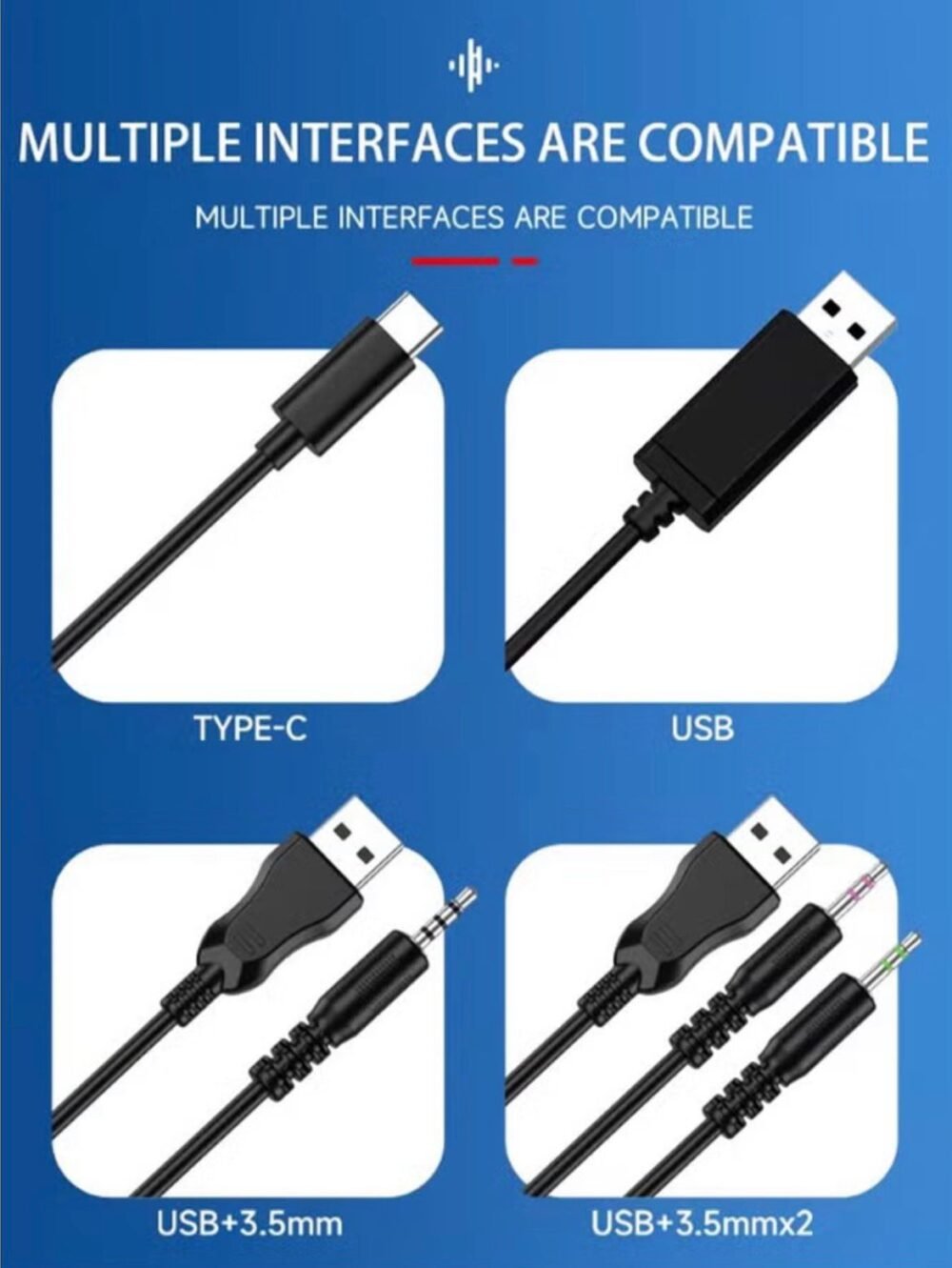 ⁦Gaming Headset for PC and Laptop With USB AND 3.5mm Jack 1.8m cable length , Black - Green , RGB LED light , volume control and noise-cancelling microphone for crystal-clear communication.⁩ - الصورة ⁦4⁩