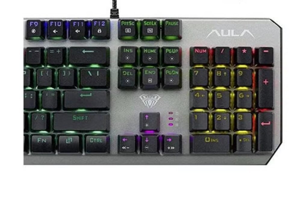 ⁦AULA F2066-II Wind Mechanical Gaming Keyboard - Blue Switches - Arabic & English Keys⁩ - الصورة ⁦3⁩