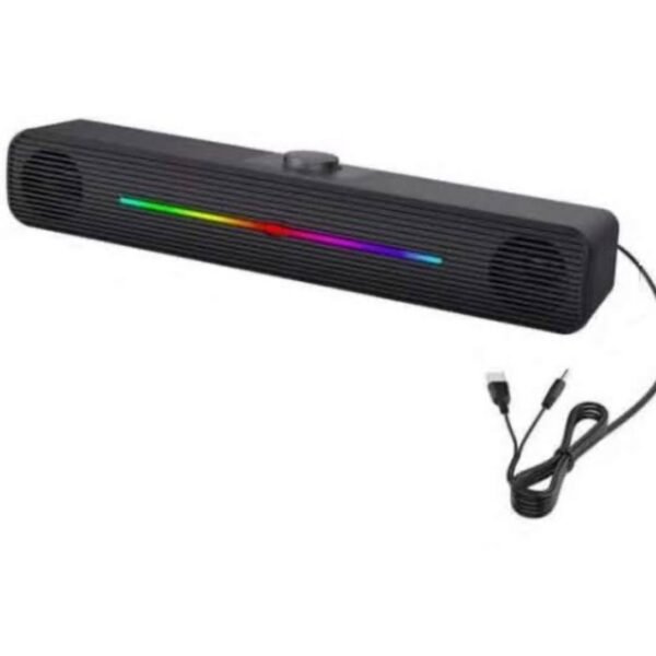 Generic Gamma GT-317 Plastic Wireless Speaker Portable MultiMedia With Colorful Lightning And Elegant Appearance Efficient For Computer - Black