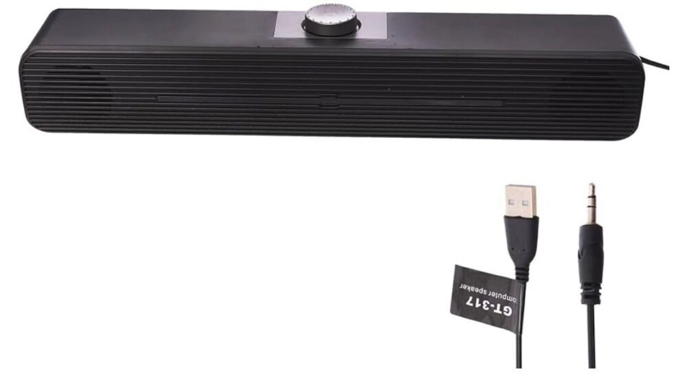 ⁦Generic Gamma GT-317 Plastic Wireless Speaker Portable MultiMedia With Colorful Lightning And Elegant Appearance Efficient For Computer - Black⁩ - الصورة ⁦2⁩