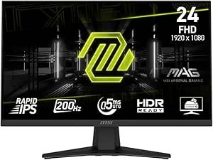 MSI MAG 244F 24 Inch IPS FHD Frameless Gaming Monitor 200Hz