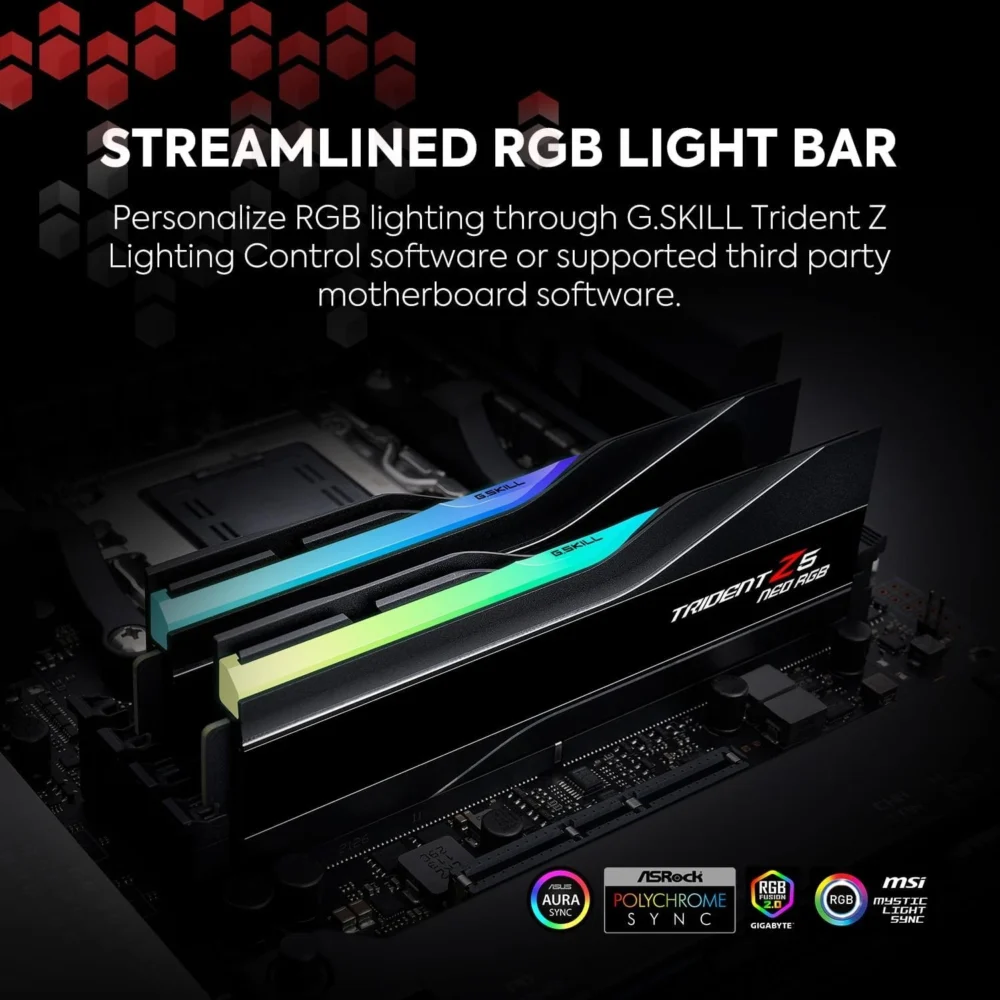 ⁦G.Skill Trident Z5 Neo RGB RAM 64GB (2x32GB) DDR5 6000MHz⁩ - الصورة ⁦2⁩