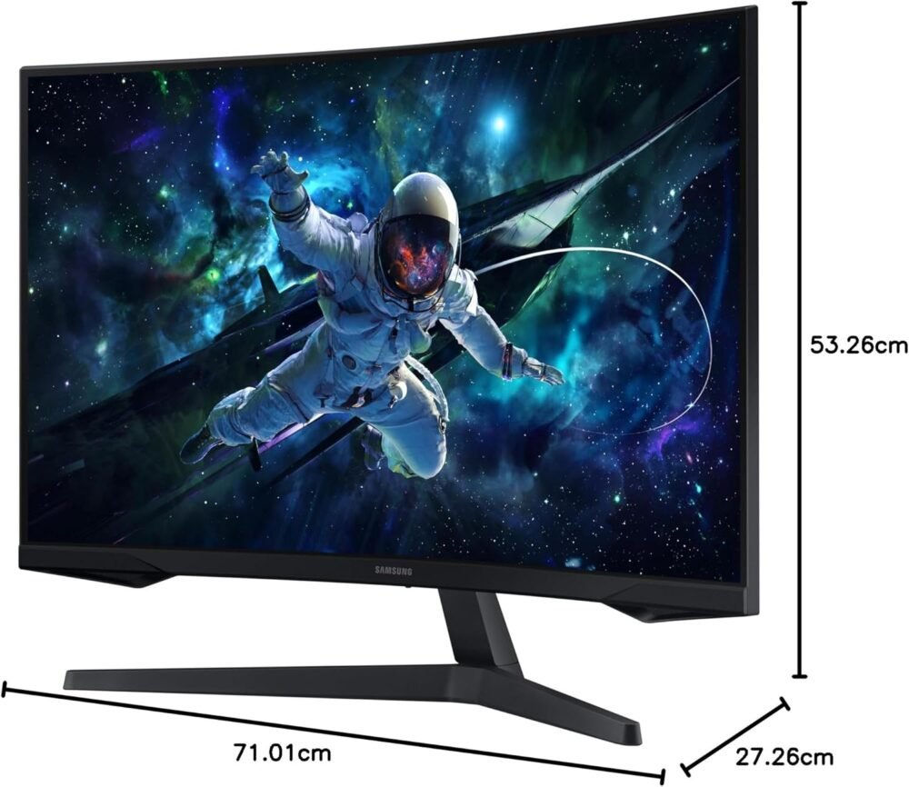 ⁦Samsung Odyssey G5 LS32CG552EMXEG 32 Inch VA QHD Curved Gaming Monitor 165Hz⁩ - الصورة ⁦2⁩