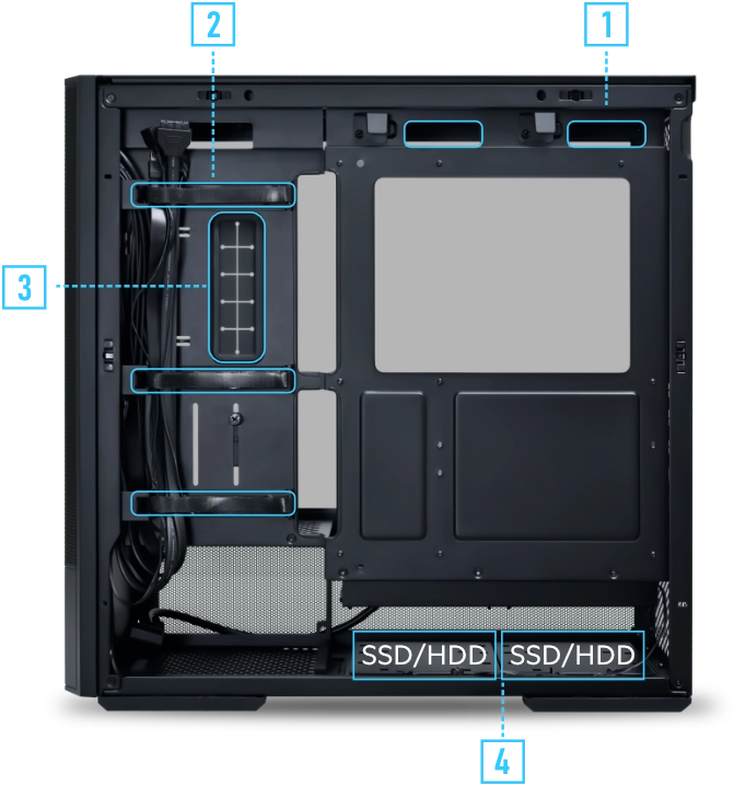 Lian Li Lancool 207 RGB Gaming Mid Tower Case - Black - الصورة 2