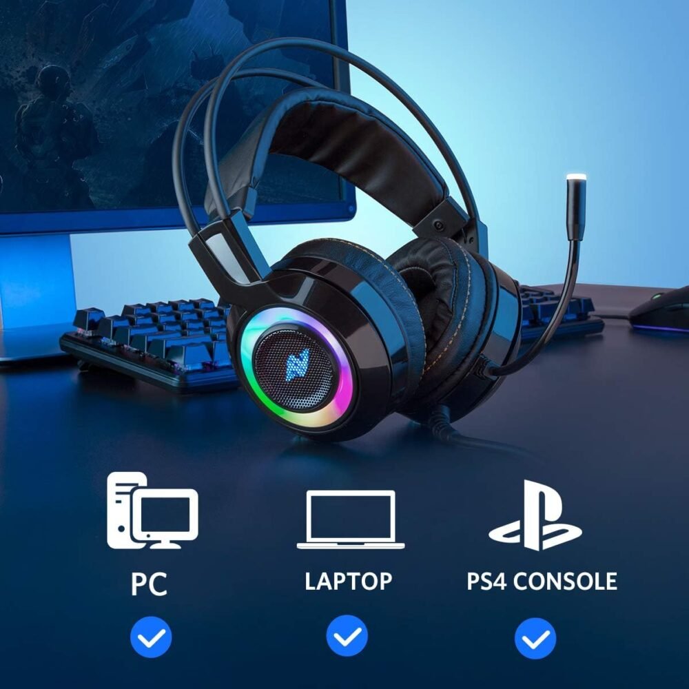 ⁦ABKONCORE CH60 Gaming Headset with True 7.1⁩ - الصورة ⁦2⁩