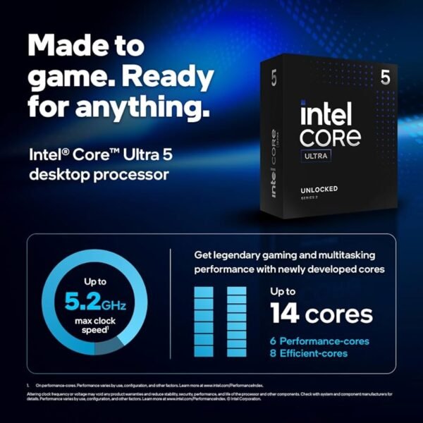 Intel Core Ultra 5 245KF Processor (5.2GHz24MB) 14 Core LGA 1851