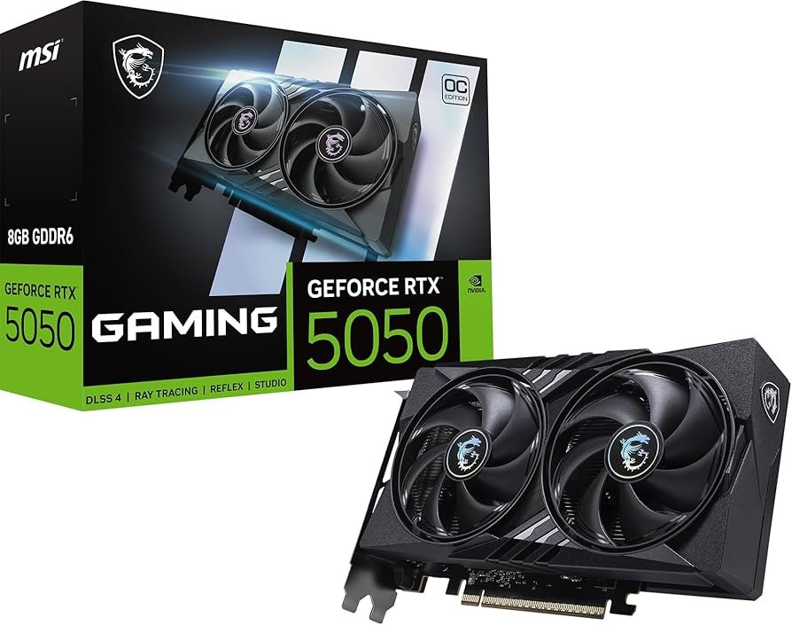 MSI GeForce RTX 5050 GAMING OC 8GB GDDR6 Graphics Card