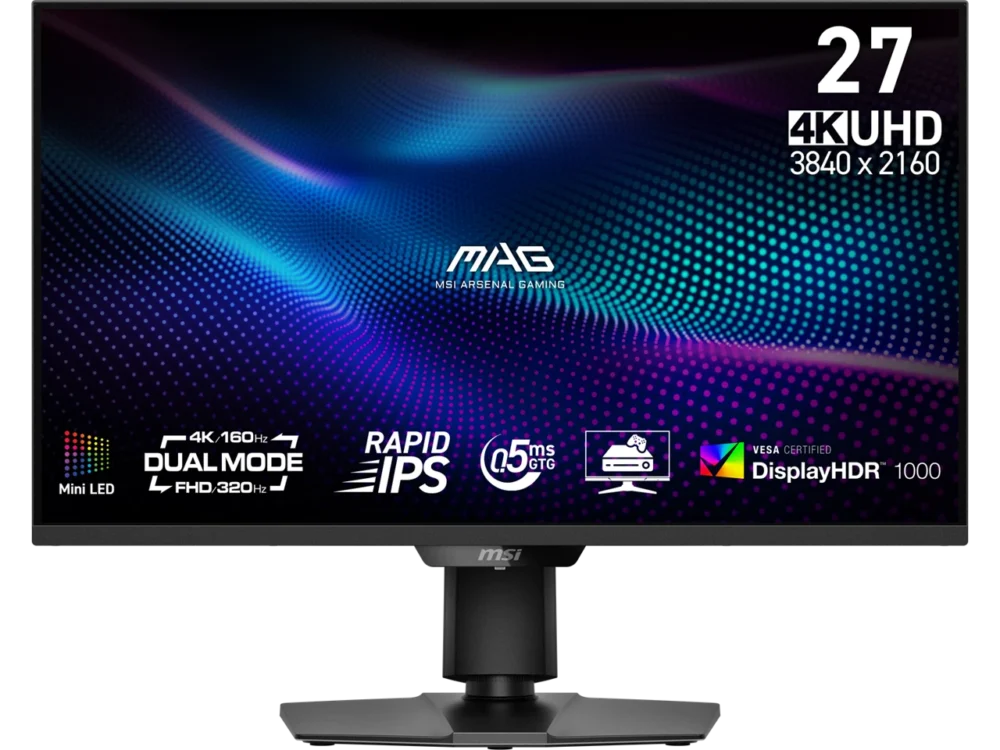 MSI MPG 274URF QD 27 Inch IPS UHD Frameless Gaming Monitor 160Hz