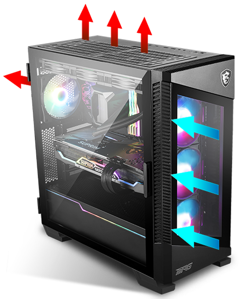 MSI MPG VELOX 100R ARGB Gaming Mid Tower Case - الصورة 3