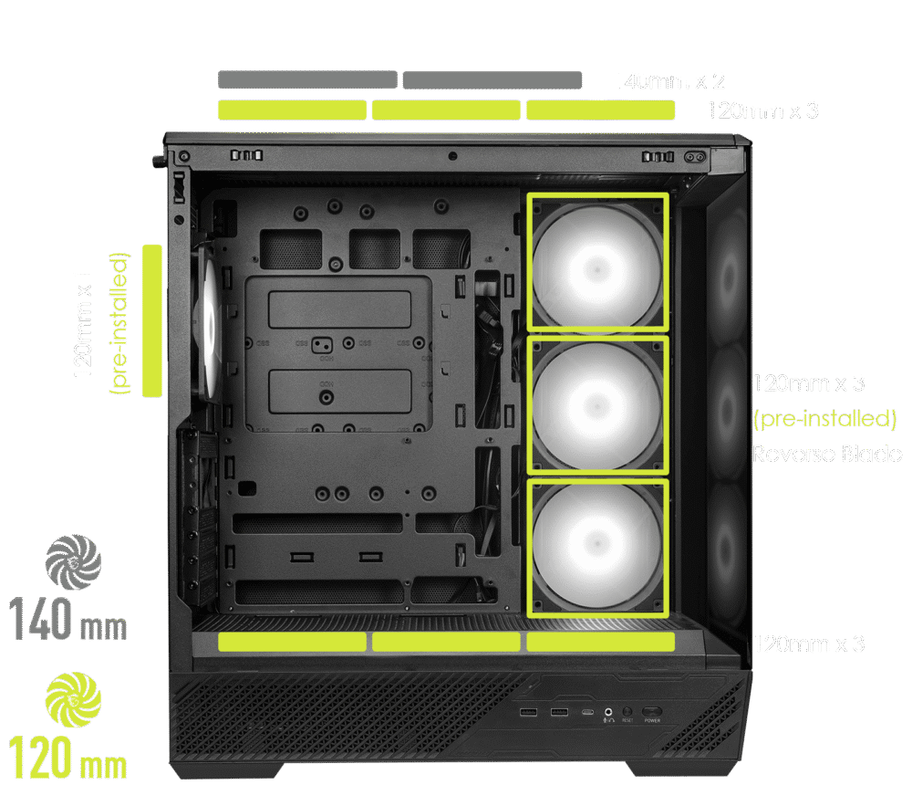 MSI MAG PANO 130R PZ ARGB Gaming Mid Tower Case - الصورة 4
