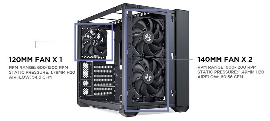 Lian Li O11 Air Mini Gaming Mini Tower Case - Black - الصورة 5