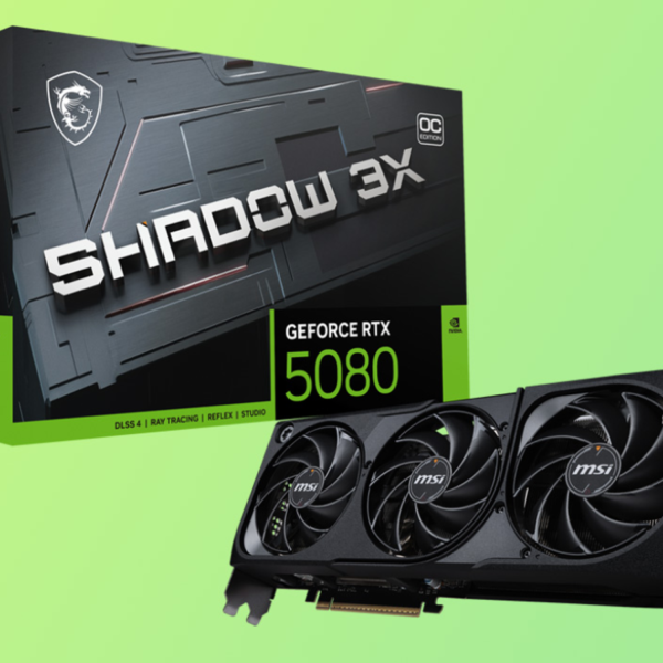 MSI GeForce RTX 5080 SHADOW 3X OC 16GB GDDR7 Graphics Card