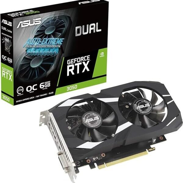 ASUS Dual GeForce RTX 3050 OC 6GB GDDR6 Graphics Card