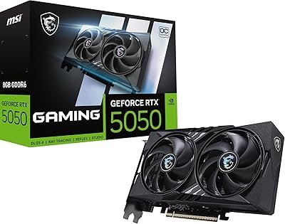 MSI GeForce RTX 5050 GAMING OC 8GB GDDR6 Graphics Card