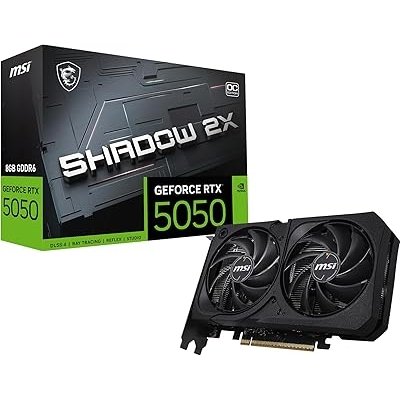 MSI GeForce RTX 5050 SHADOW 2X OC 8GB GDDR6 Graphics Card
