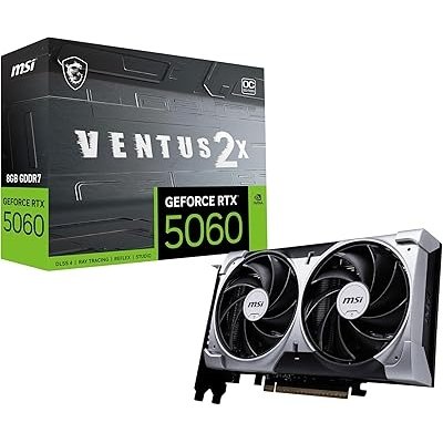 MSI GeForce RTX 5060 VENTUS 2X OC 8GB GDDR7 Graphics Card