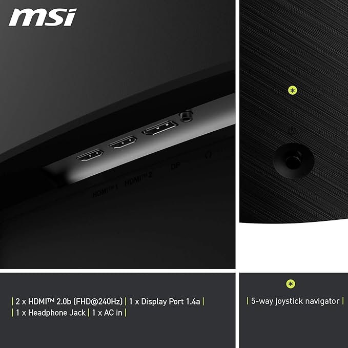 MSI MAG 32C6X 32 Inch VA FHD Curved Frameless Gaming Monitor 250Hz - الصورة 3