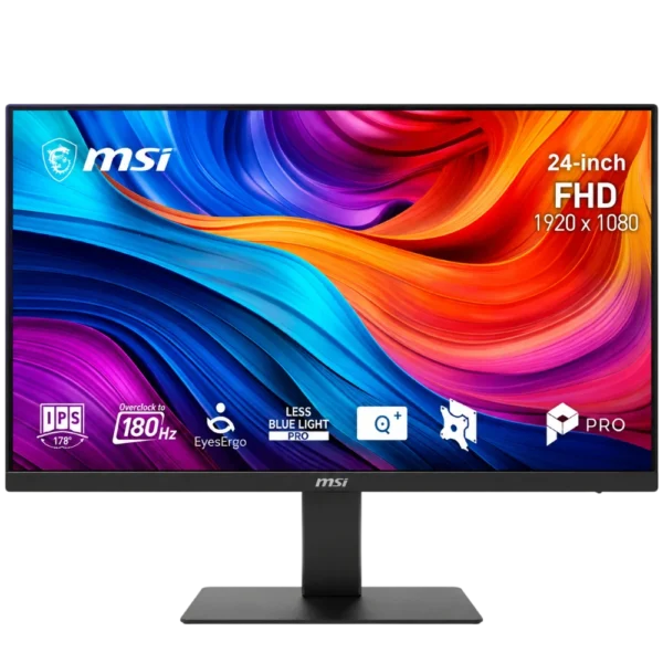 MSI PRO MP246E18 24-inch FHD (1920×1080), IPS, 180Hz, 1MS, 108.58% sRGB Gaming Monitor